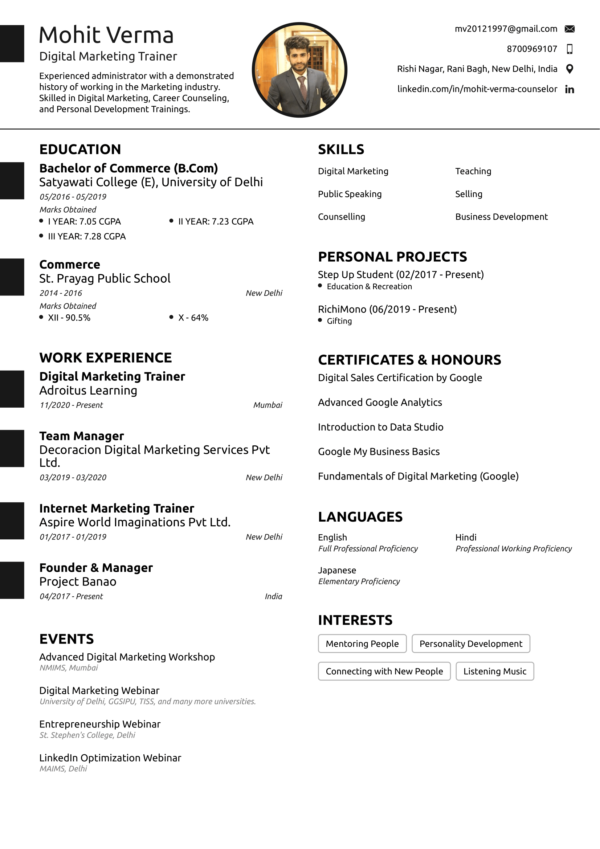 how to build a good resume